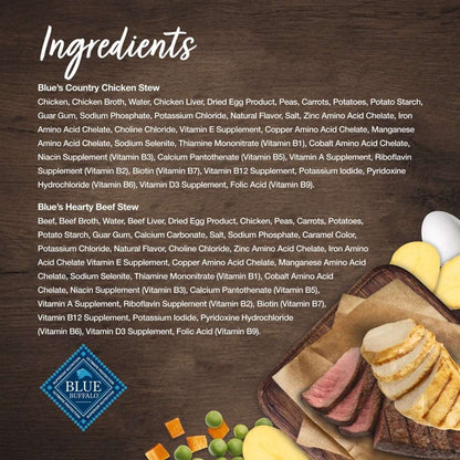 Blue Buffalo Blue's Stew Natural Wet Dog Food, Hearty Beef & Country Chicken Variety Pack