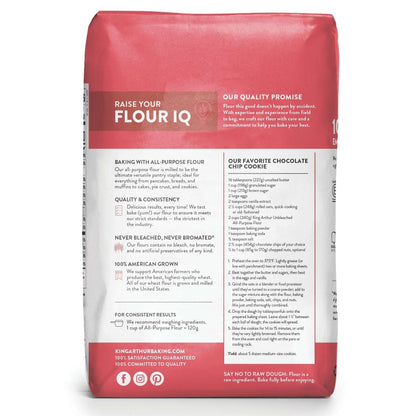 King Arthur Baking Company Non-GMO Project Verified, Certified Kosher Unbleached All Purpose Flour, 5 lb Bag