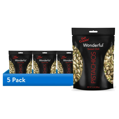 Wonderful Pistachios In-Shell Sweet Chili, 14 Ounce Resealable Bag