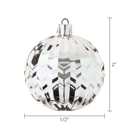 50-Count Silver and White Shatterproof Christmas Ornaments, by Holiday Time