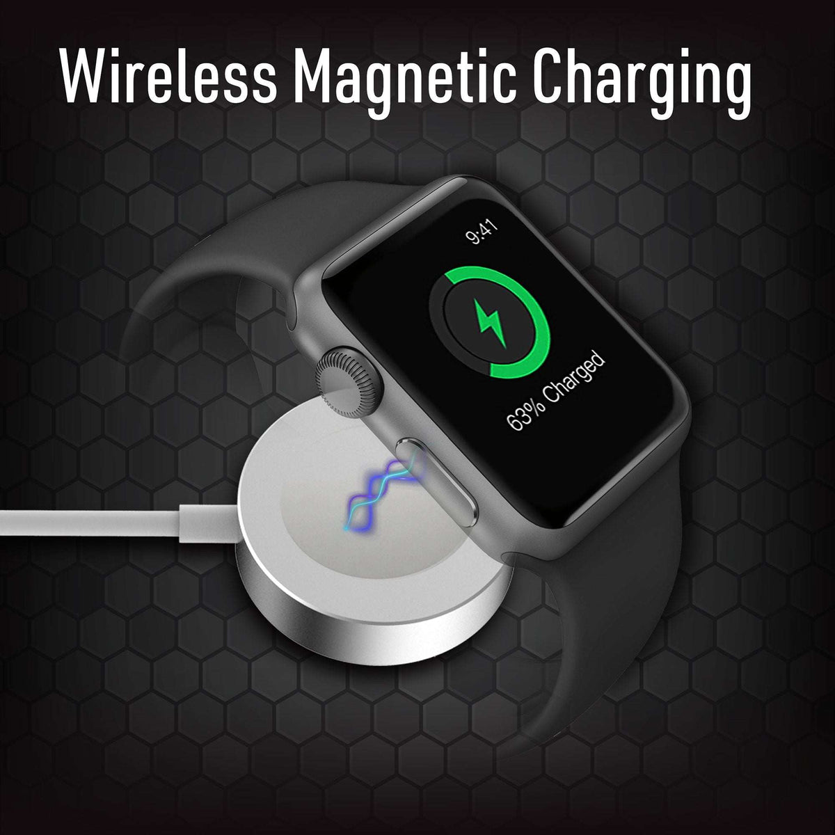 Xtreme Smart Watch Charger w/ 6-Foot Magnetic Wireless Charging Cable for Apple Watch Series, White