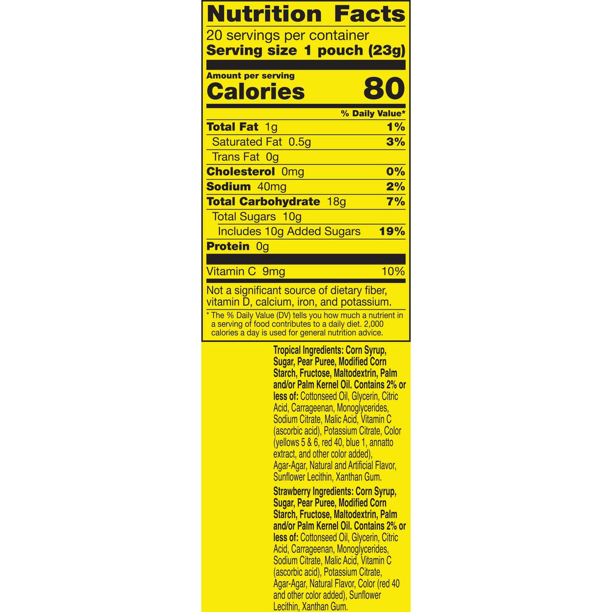 Gushers Gluten Free Tropical and Strawberry Fruit Flavored Snacks (20 Pouches)