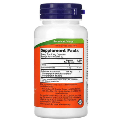 NOW Foods, Devil's Claw, 100 Veg Capsules (83 mg per Capsule)