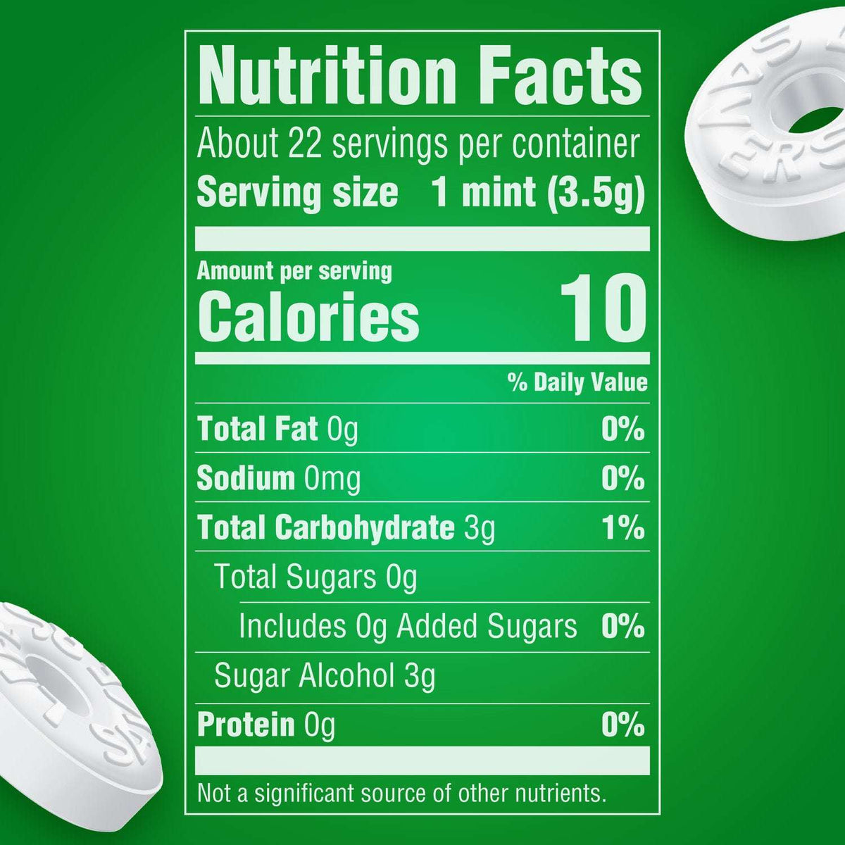 Life Savers Wint-O-Green Sugar Free Breath Mints Hard Candy - 2.75 oz