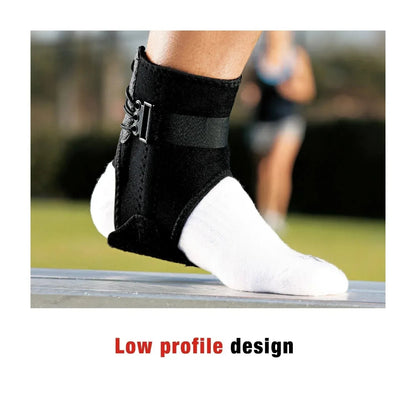 ACE Brand Ankle Support with Side Stabilizers, Adjustable, Black, 1 Brace
