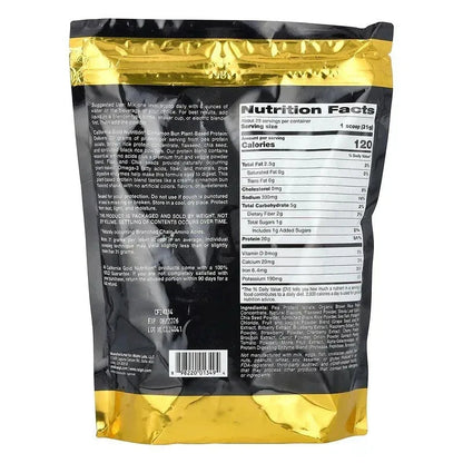 California Gold Nutrition, Sport, Plant-Based Protein with Organic Brown Rice Protein Concentrate, Flaxseed, Chia Seed, 2 lb (907 g)