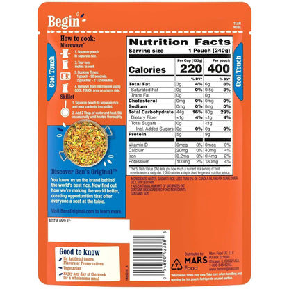 Ben's Original Ready Rice Basmati Rice, Easy Side Dish, 8.5 Ounce Pouch