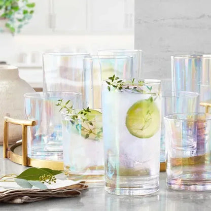Member'S Mark 16-Piece Crystal Drinkware Set (Assorted Colors)
