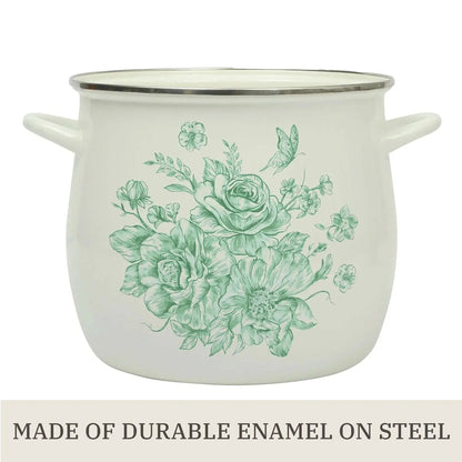 The Pioneer Woman Agatha 12 Qt Enamel on Steel Stock Pot with Lid