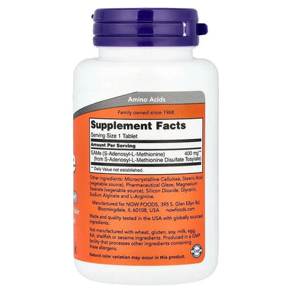 NOW Foods, SAMe, 400 mg, Tablets