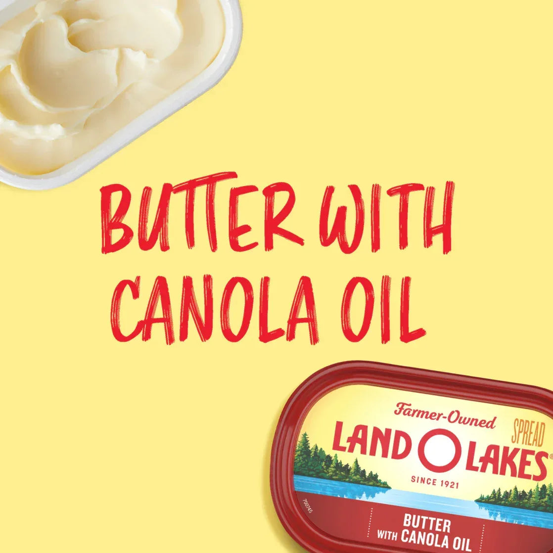 Land O Lakes Butter with Canola Oil, Spreadable, 24 oz Tub