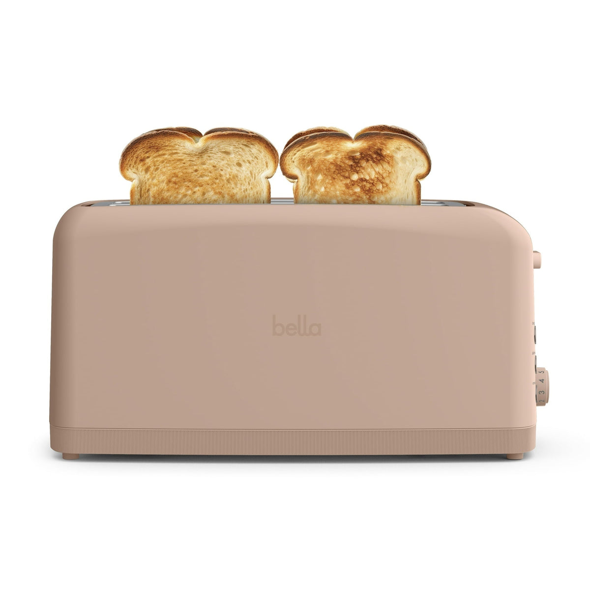 bella 4-Slice Slim Toaster with Extra Long Slot, 6 Setting Shade Control with Reheat & Cancel Buttons, Anti Jam & Auto Shutoff, Blossom