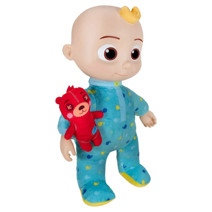 CoComelon Musical Bedtime JJ 12 inch Doll - Soft Plush Body – Includes Feature Plush and Small Teddy Bear Plush