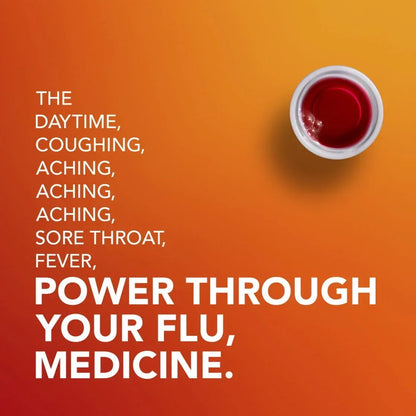 Vicks DayQuil & NyQuil Intense Flu Liquid, Multi-Symptom Relief, Cherry Flavor, Value Pack, 2 x 12 fl oz