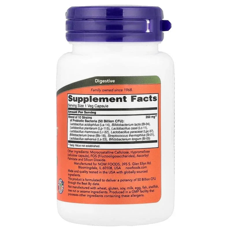 NOW Foods, Probiotic-10™ 25 Billion, 50 Billion, & 100 Billion