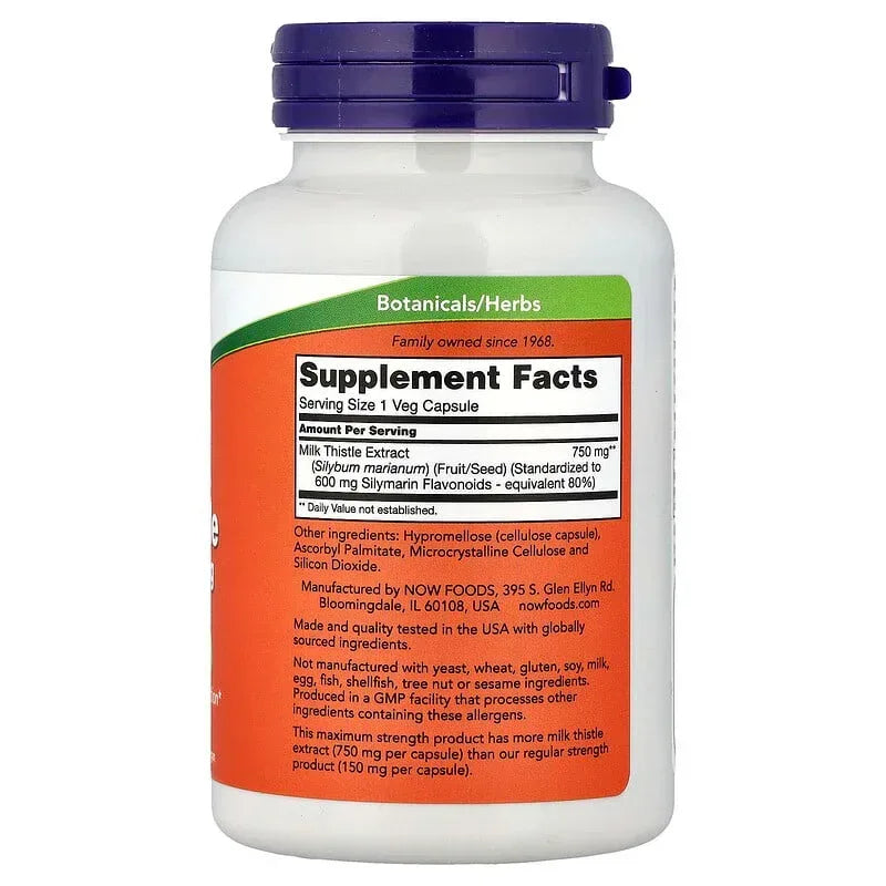 NOW Foods, Milk Thistle Extract 300 mg & 750 mg