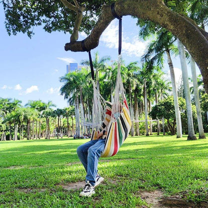 QUANFENG QF Hanging Hammock Chair Patio Indoor and Outdoor Hammock Swing Support 330 lbs