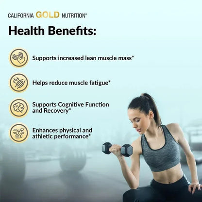 California Gold Nutrition, Sport, Creatine Monohydrate, 750 mg, 240 Veggie Capsules