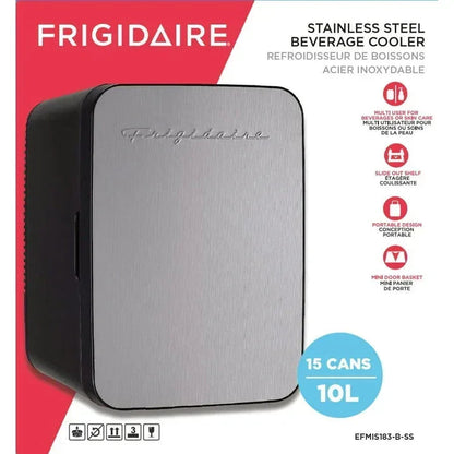 Frigidaire, Retro 10L, 15-Can Mini Personal Fridge Cooler, EFMIS183, Stainless Steel