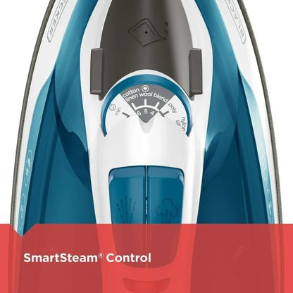 BLACK+DECKER Easy Steam Compact Iron, True-Glide Non-Stick Soleplate, Vertical Steam