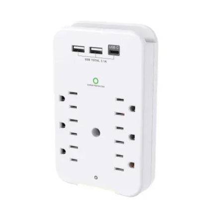 Smartpoint 6-Outlet Power Strip with USB Ports
