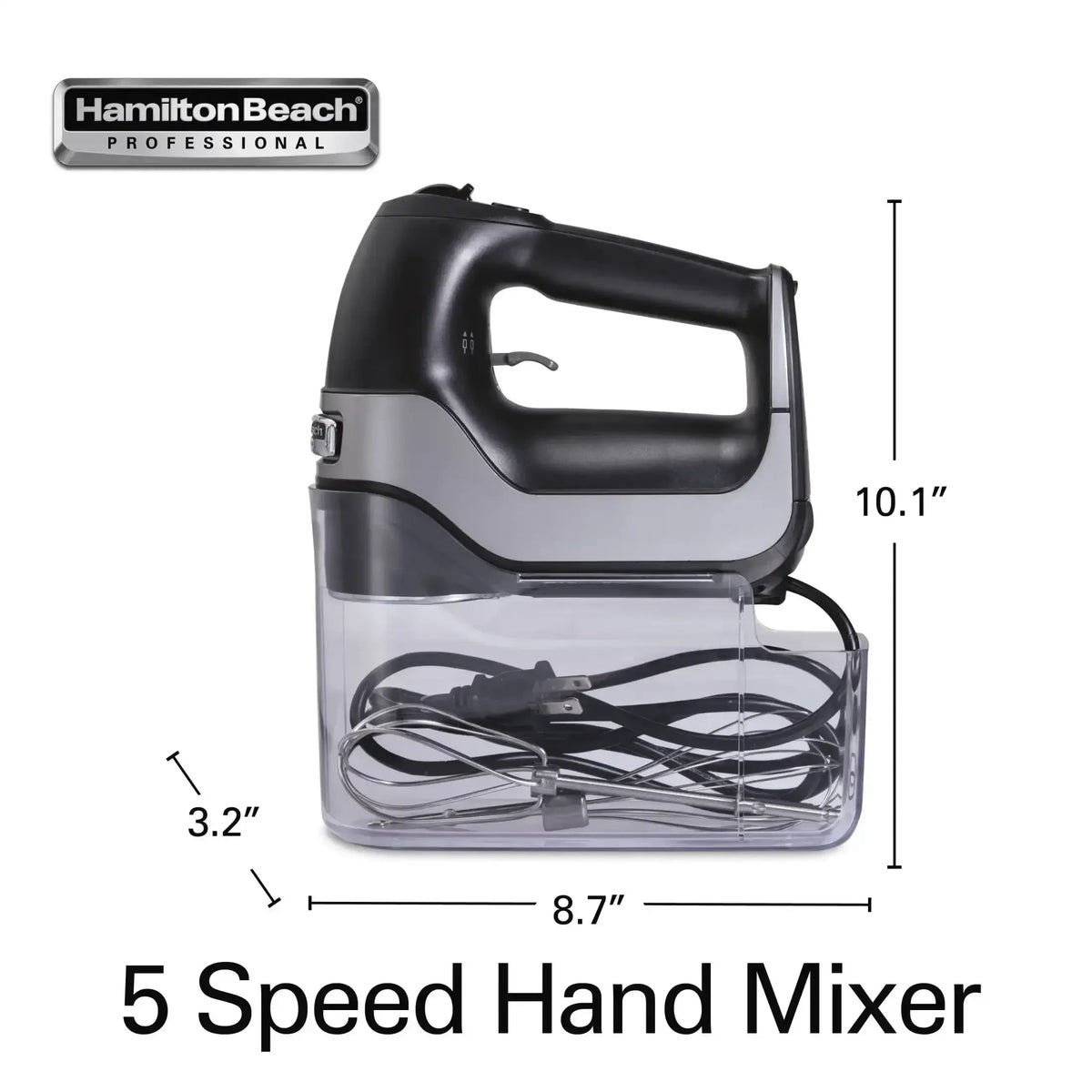 Hamilton Beach Professional 5-Speed Electric Hand Mixer with Slow Start & QuickBurst Technology, Mixer for Kitchen