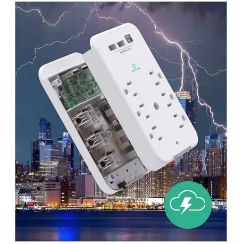 Smartpoint 6-Outlet Power Strip with USB Ports