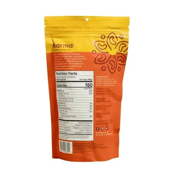 Karma Nuts Turmeric Wrapped Cashews, 7oz