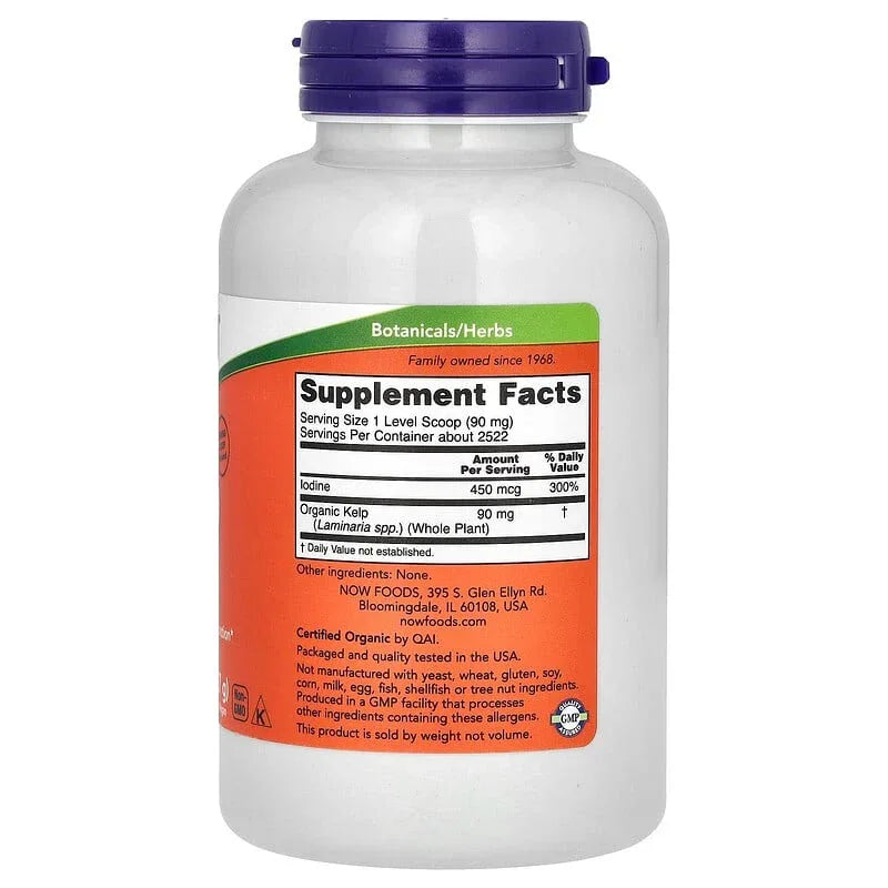NOW Foods, Organic Kelp Pure Powder, 8 oz (227 g)