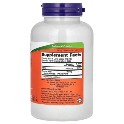 NOW Foods, Organic Kelp Pure Powder, 8 oz (227 g)