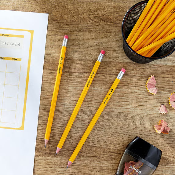 Pen+Gear #2 HB Sharpened Wood Pencils, Yellow, 48 Count