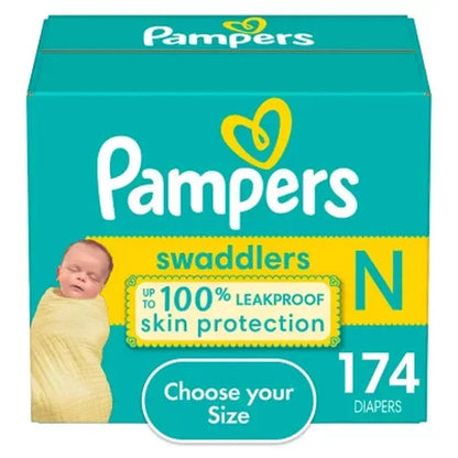 Pampers Swaddlers Softest Ever Diapers (Sizes: Newborn -7)