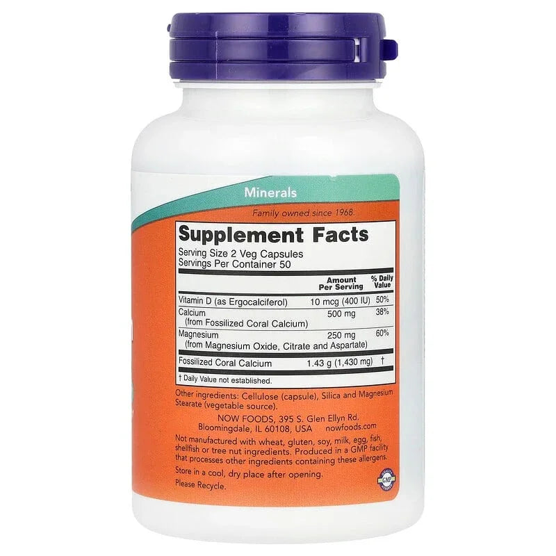 NOW Foods, Coral Calcium Plus, Veg Capsules
