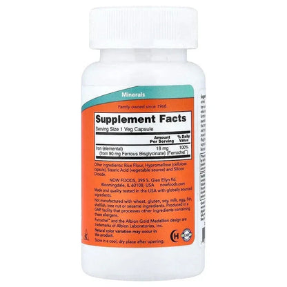 NOW Foods, Iron, 18 mg & 36 mg