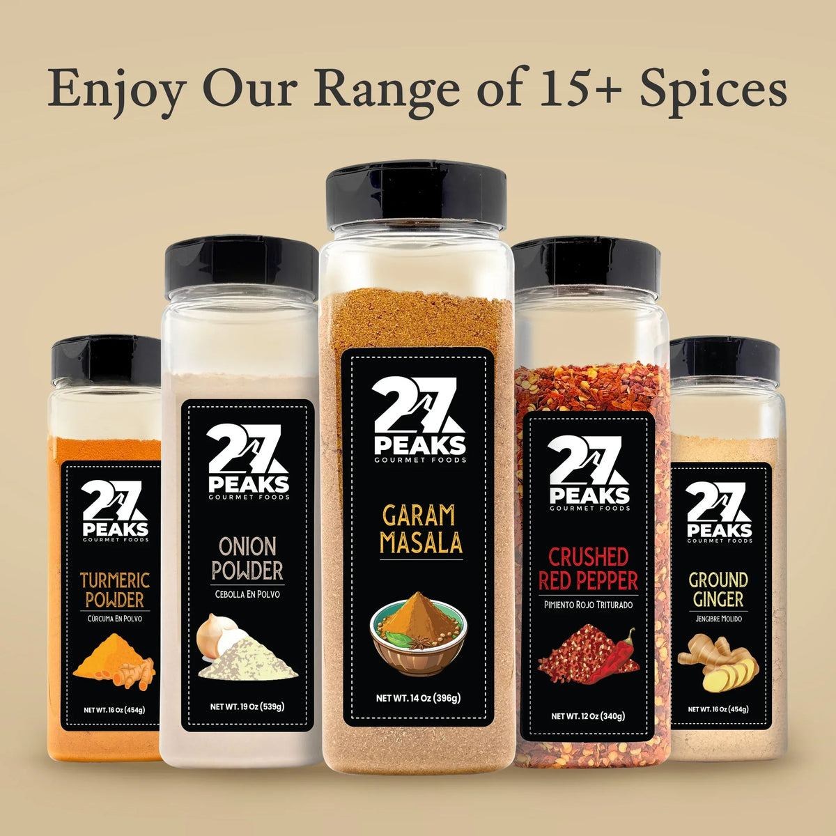 27 Peaks Gourmet No Artificial Flavors Garam Masala, 12.3 oz Bottle