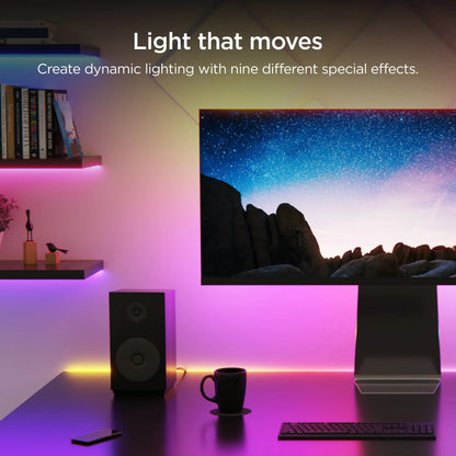 Roku Smart Home Smart Light Strip+ SE Wi-Fi-Enabled Indoor LED 32.8 ft (36 Watt) with Multi-Colored Section Control