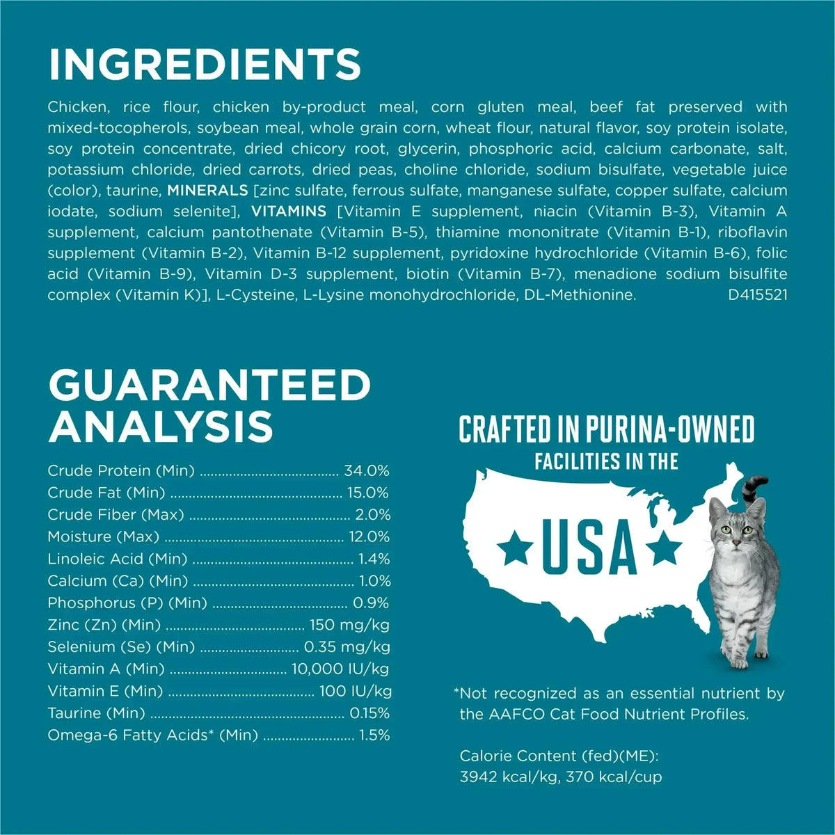 Purina ONE Tender Select Blends Dry Cat Food, Chicken, 7 lb Bag