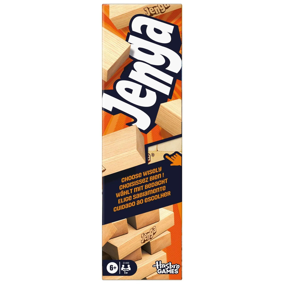 Official Hasbro Games Jenga Game with Digital Die, Wood Block Party Game, Family Games, Holiday Gifts for Kids, 6 and Up