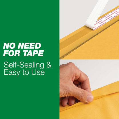 Duck Self-Seal Kraft Bubble Mailer #2, 8.5" x 11", Solid Print, 12 Pack