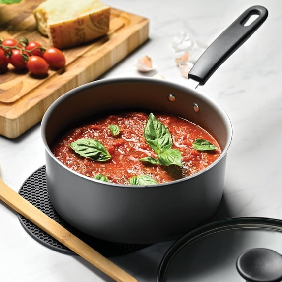 Tramontina Primaware 3-Quart Nonstick Covered Sauce Pan Asphalt
