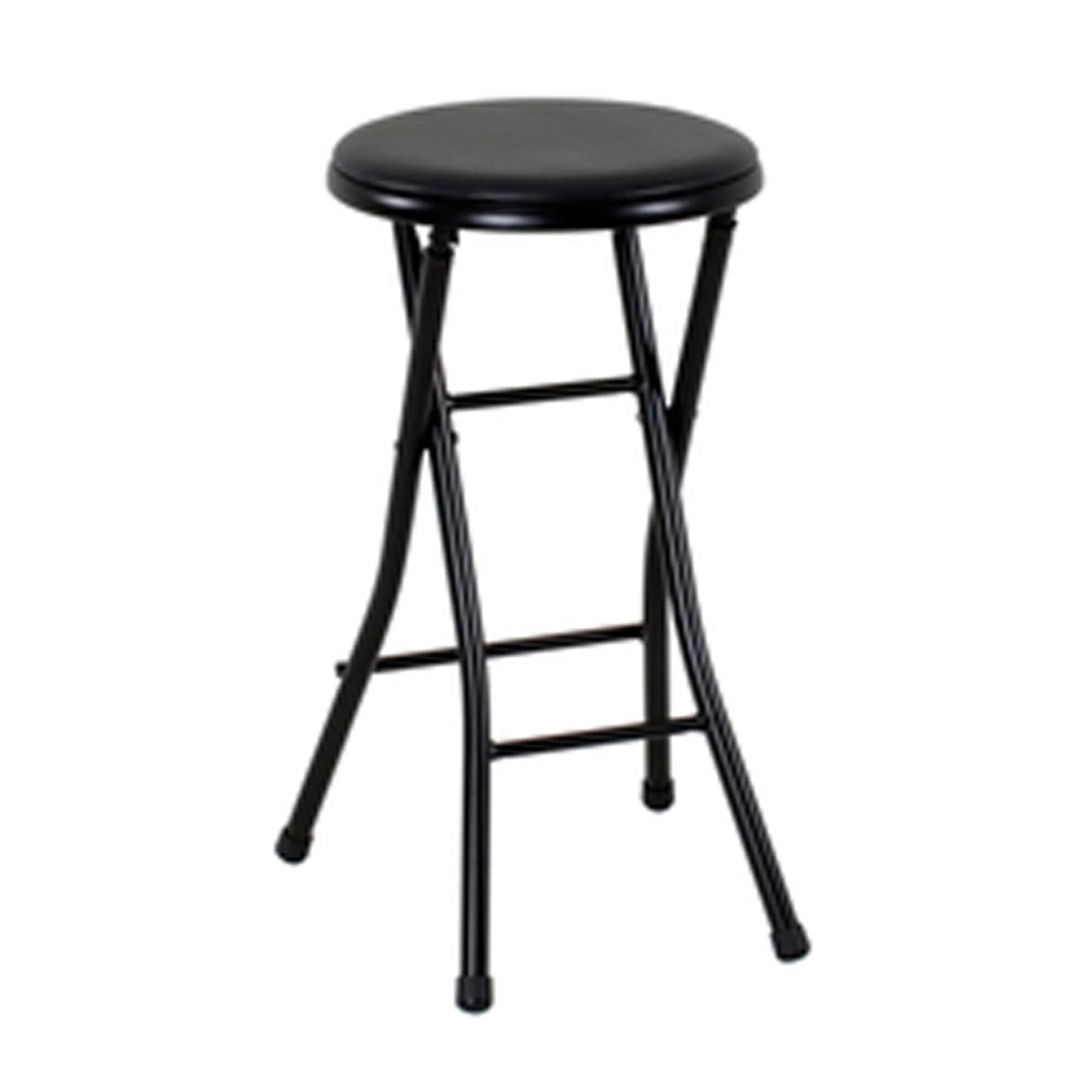 Mainstays 24" Vinyl Padded Folding Stool, Black