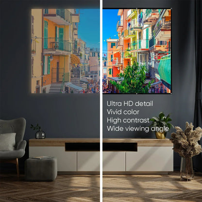onn 120" Portable Indoor/Outdoor 16:9 Wall-Mounted Theater Projection Screen