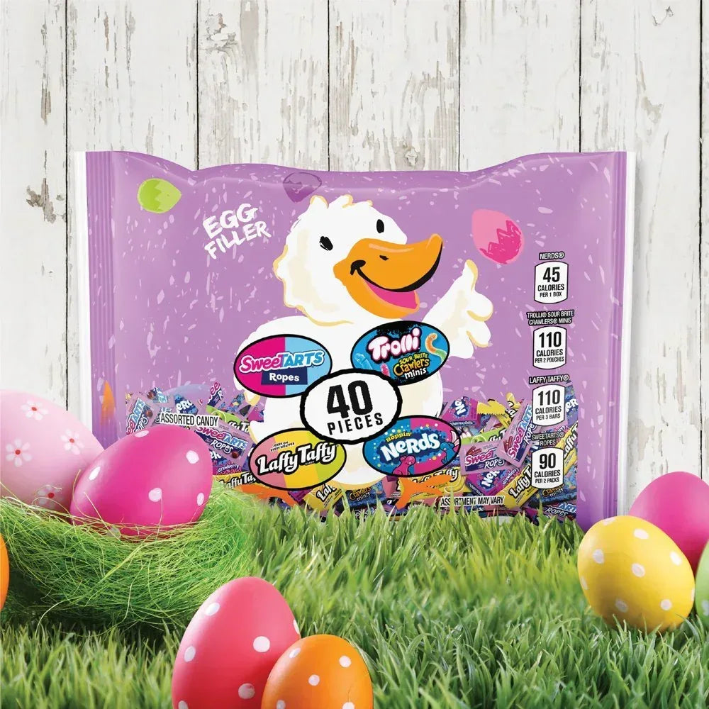 Premium Easter Egg Filler Mix, Fruit Flavored Candy Assortment, 16.5 Oz, 40 Count, Bag