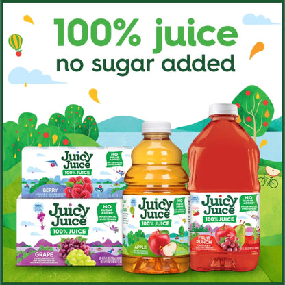 Juicy Juice 100% Juice, Shelf Stable Juice Box Variety Pack, 32 Count, 6.75 fl oz Boxes