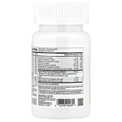 Super Nutrition, SimplyOne®, Men’s Multivitamin + Supporting Herbs with Vitamin A, Vitamin C, Organic Whole Food and Botanical Blend, Wild-Berry, 30 Chewable Tablets
