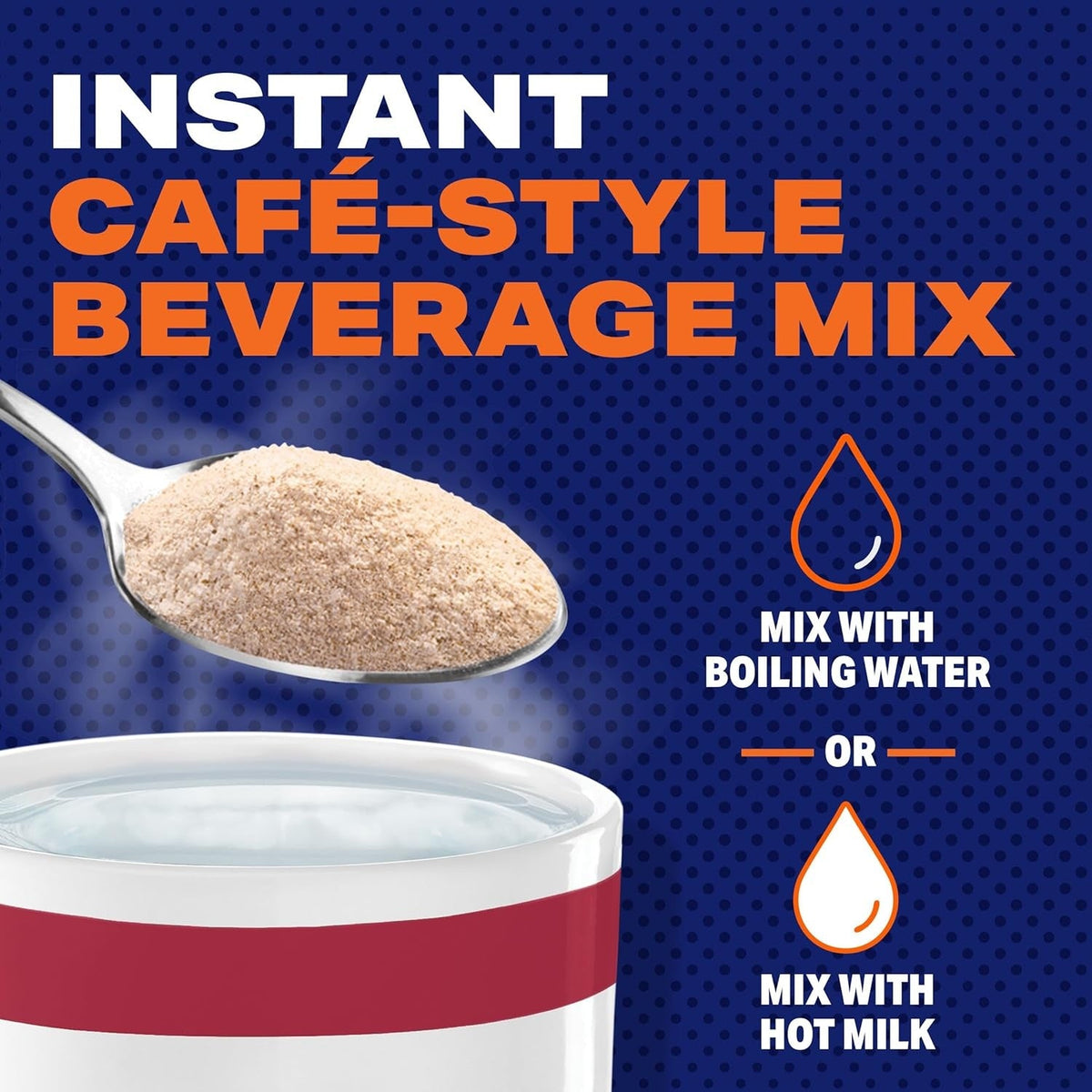Maxwell House Instant Cafe-Style Beverage Mix, Easy to Prepare, 1 Canister, for Quick Morning Coffee or Afternoon Treat, Cafe Vienna, Kosher Dairy, 9 oz (Pack of 8)