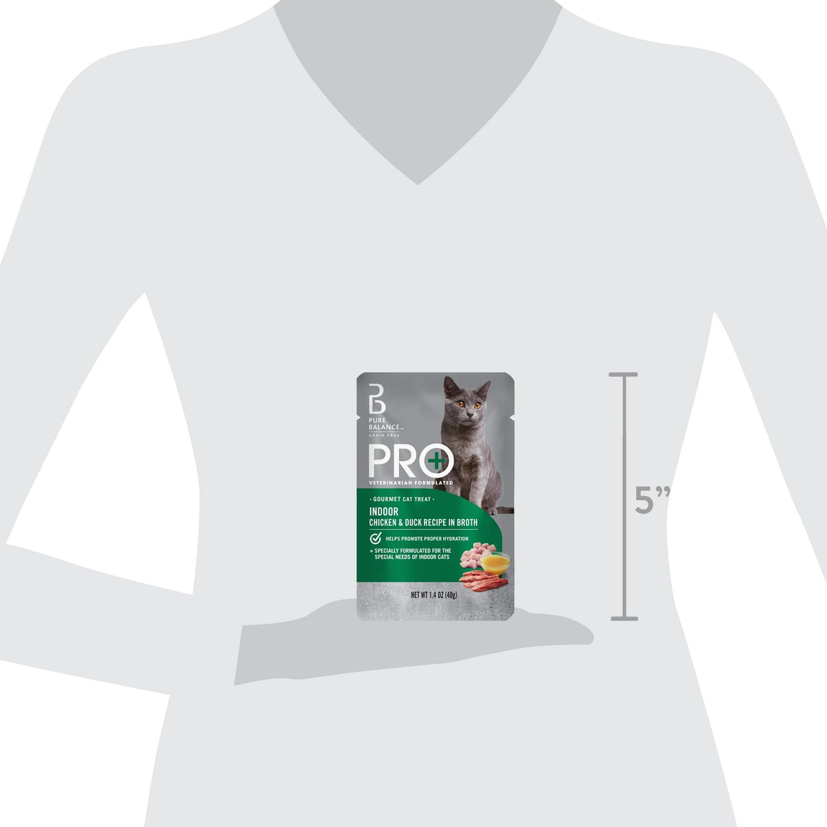 (12 pack) Pure Balance Pro+ Indoor Chicken & Duck Recipe in Broth, 1.4 oz