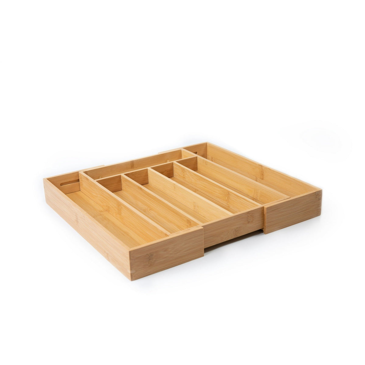 (2 pack) Better Homes & Gardens Natural Bamboo Expandable Silverware Organizer, 13.98 x 10.04-15.35 x 1.97 inches