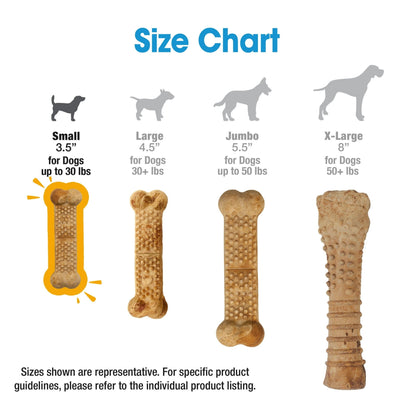 Nylabone Natural Nubz Edible Dog Dry Chew Treat, Chicken Flavor, Small