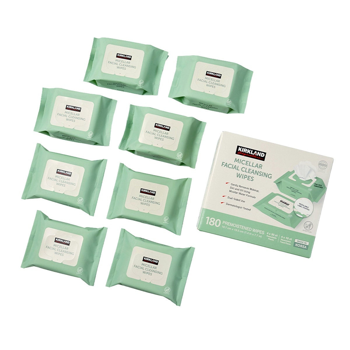 Kirkland Signature Micellar Facial Cleansing Wipes 180-count